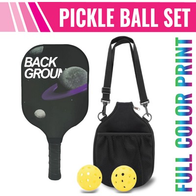 PickleBall Set (15.5" x 7.8") - Fiberglass Paddle